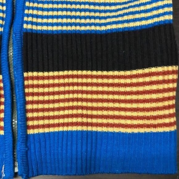 Vtg Oswal Club Woman M/L  Zip Cardigan Wool Sweater - Picture 5 of 7